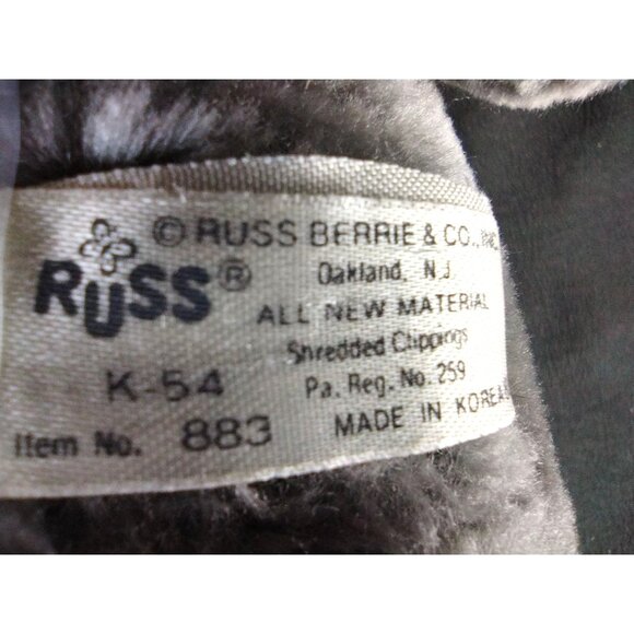 Armadillo Plush Russ Alamo Vintage Soft Cuddly Gray Stuffed Animal Texas 883 - Picture 7 of 9